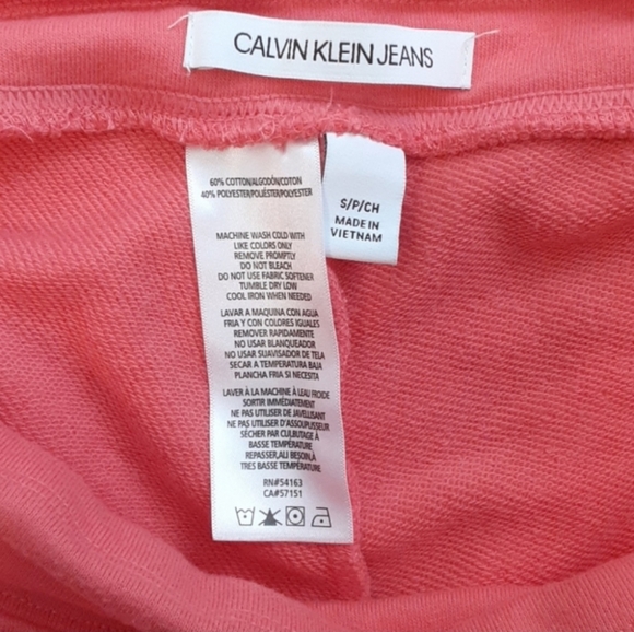 Calvin Klein Coral Pink Sweatpants - Picture 4 of 9